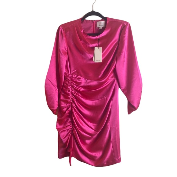cinq a sept Dresses & Skirts - Revolve Cinq a Sept Smooth Satin Natalia Dress Pink Azalea Size 10